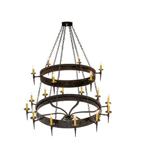 72"W Warwick 18 Lt Two Tier Chandelier