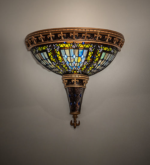 18" Wide Fleur-De-Lis Wall Sconce