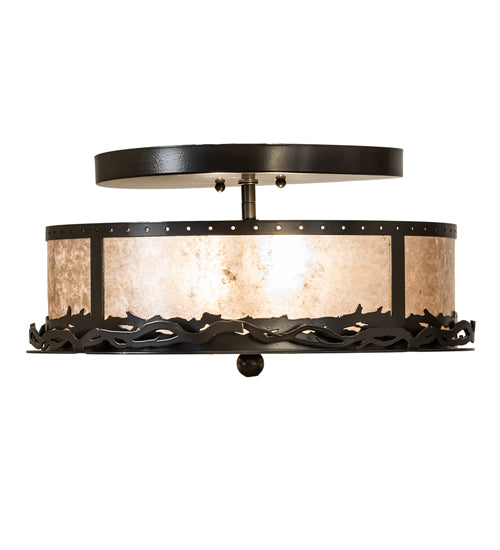 16" Wide Rustic Prime Flushmount