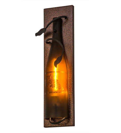 4.5"W Tuscan Vineyard Wine Bottle Wall Sconce