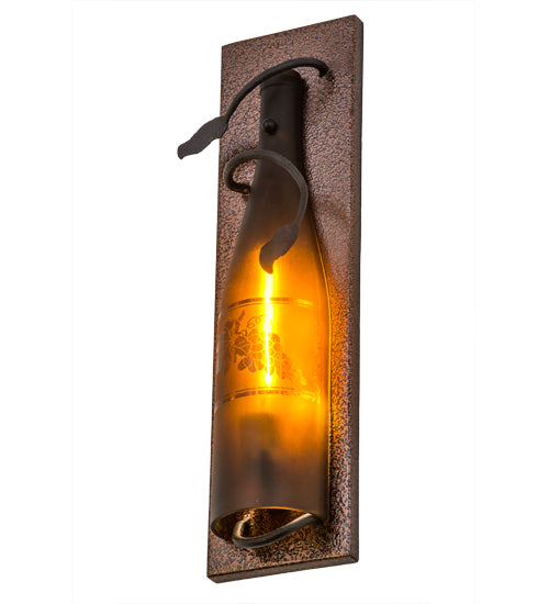 4.5"W Tuscan Vineyard Wine Bottle Wall Sconce