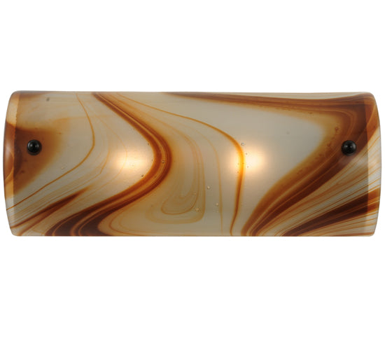 18" Wide Cognac Swirl Glass Wall Sconce