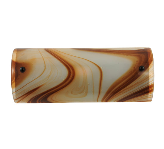 18" Wide Cognac Swirl Glass Wall Sconce