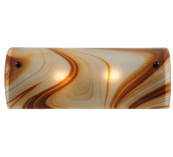 18" Wide Cognac Swirl Glass Wall Sconce