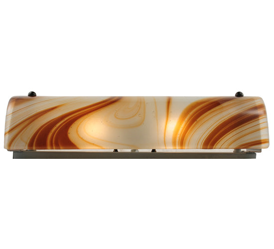 18" Wide Cognac Swirl Glass Wall Sconce