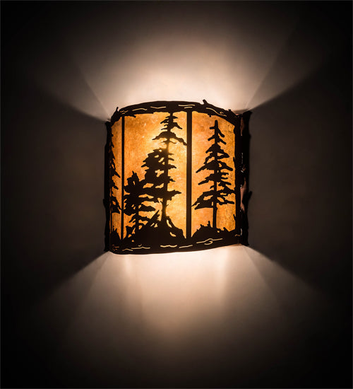 15" Wide Tall Pines Wall Sconce