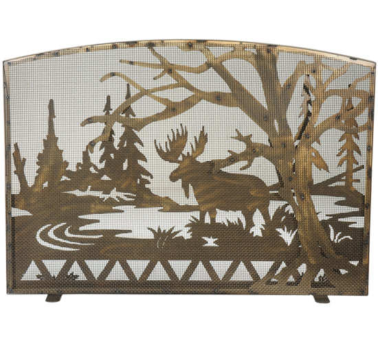 50"W X 35.5"H Moose Creek Arched Fireplace Screen