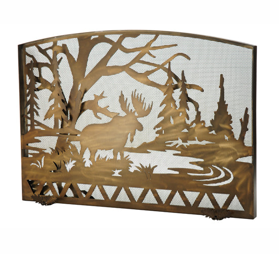 47"W X 38"H Moose Creek Arched Fireplace Screen