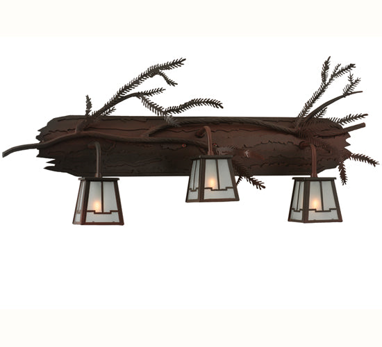 32" Wide Pine Branch Valley View 3 Light Vanity Light