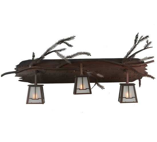 32" Wide Pine Branch Valley View 3 Light Vanity Light