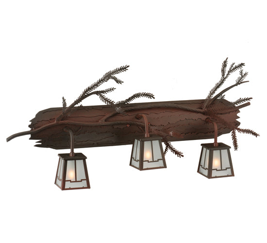 32" Wide Pine Branch Valley View 3 Light Vanity Light