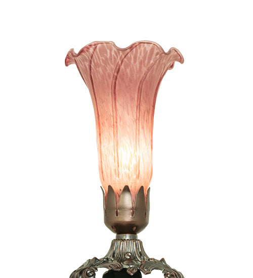 7.5" High Lavender Pond Lily Mini Lamp