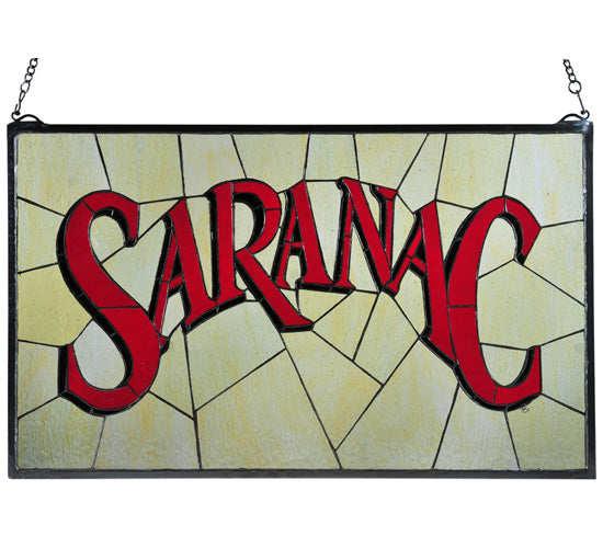 28"W X 17"H Saranac Stained Glass Window