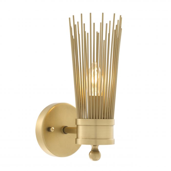 Wall Lamp Romeo Single Antique Brass Finish