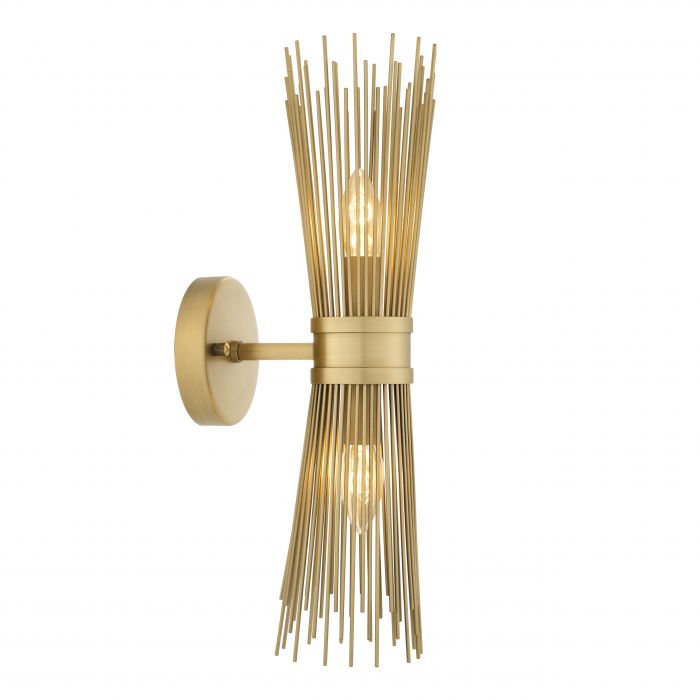 Wall Lamp Romeo Double Antique Brass Finish