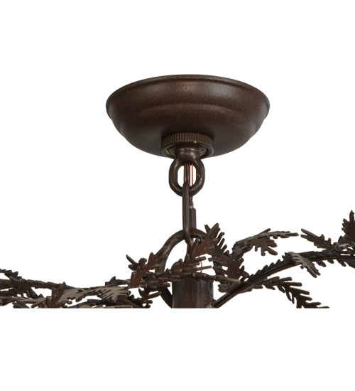 48" Wide Pine Branch Valley View 12 Light Chandelier