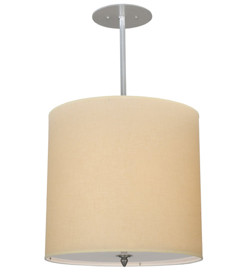 18"W Cilindro Beige Textrene Pendant