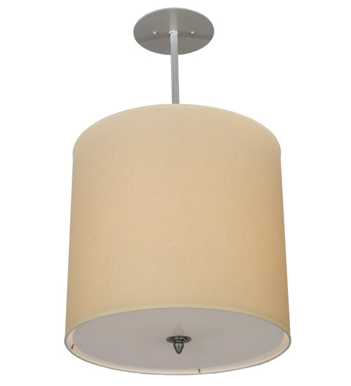 18"W Cilindro Beige Textrene Pendant