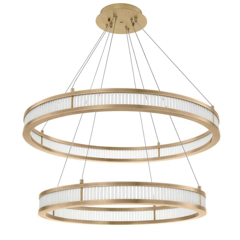 Chandelier Damien Double Antique Brass Finish