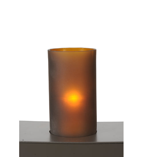 3"W Cylindre Frosted Amber Glass Shade