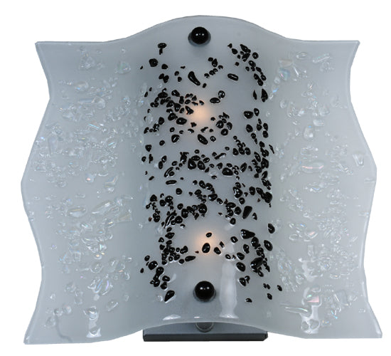 11.5"W Metro Fusion Ice Age Glass Wall Sconce