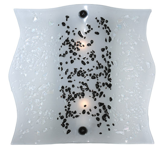 11.5"W Metro Fusion Ice Age Glass Wall Sconce