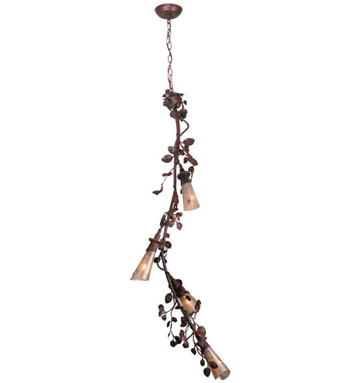 16"W Vinca Vine 4 Lt Chandelier