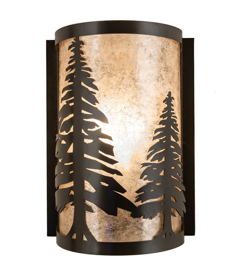 8" Wide Tall Pines Wall Sconce