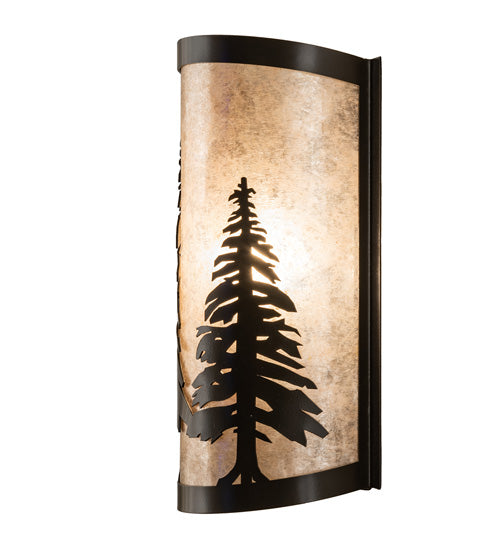 8" Wide Tall Pines Wall Sconce