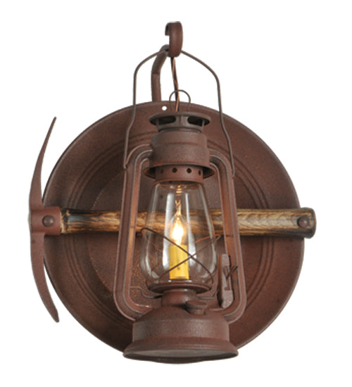 16" Wide Miners Lantern Wall Sconce