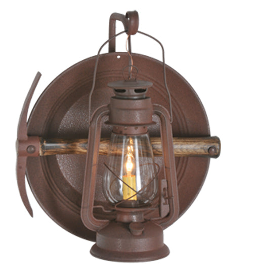 16" Wide Miners Lantern Wall Sconce