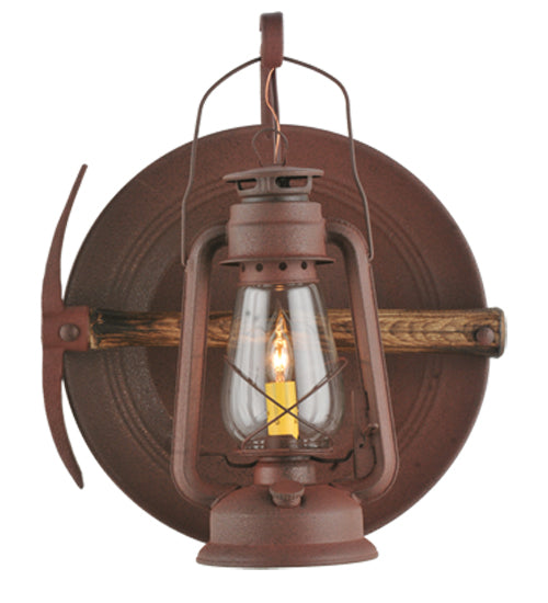 16" Wide Miners Lantern Wall Sconce