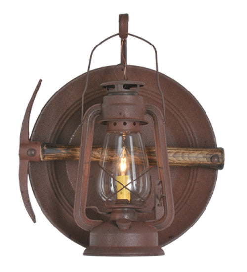 16" Wide Miners Lantern Wall Sconce