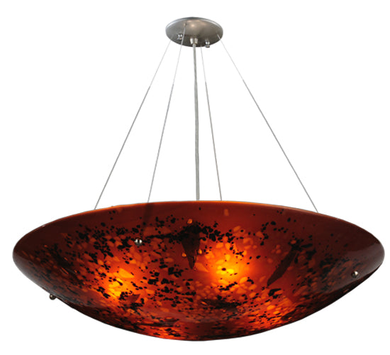 30"W Metro Fusion The Rock Glass Inverted Pendant