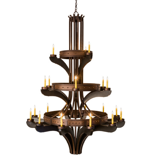 62"W Castilla 21 Lt Three Tier Chandelier