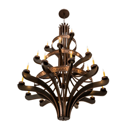 62"W Castilla 21 Lt Three Tier Chandelier