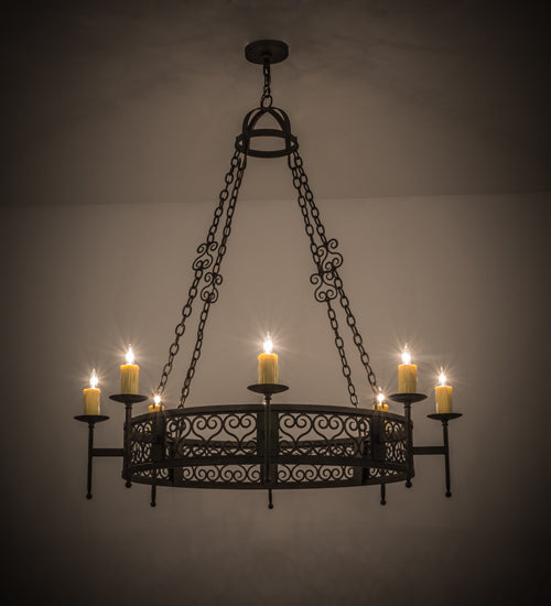 48"W Toscano 8 Lt Chandelier