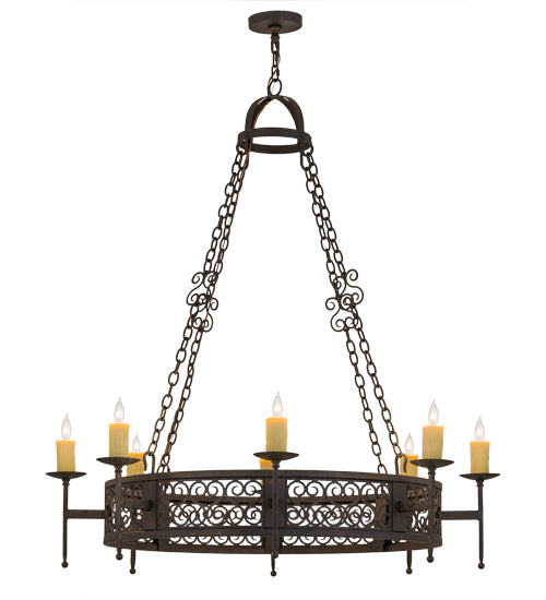 48"W Toscano 8 Lt Chandelier