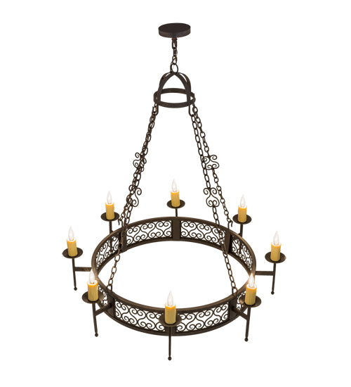 48"W Toscano 8 Lt Chandelier