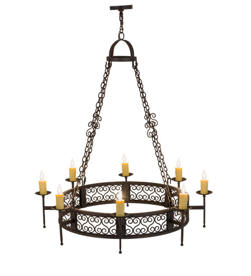 48"W Toscano 8 Lt Chandelier