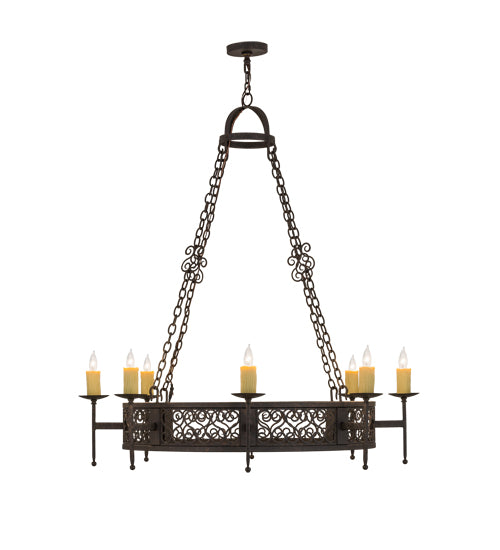 48"W Toscano 8 Lt Chandelier