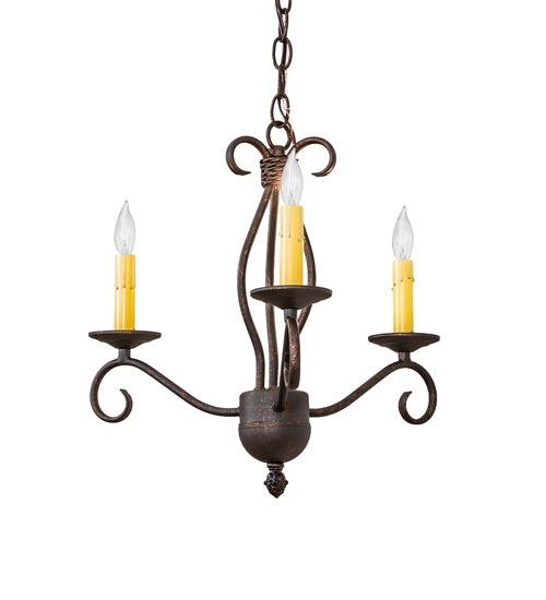 18" Wide Sienna 3 Lt Chandelier