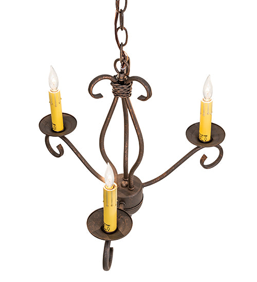 18" Wide Sienna 3 Lt Chandelier