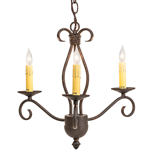 18" Wide Sienna 3 Lt Chandelier