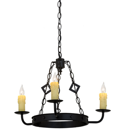 24"W Elvita 3 Lt Chandelier