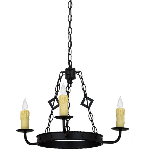 24"W Elvita 3 Lt Chandelier