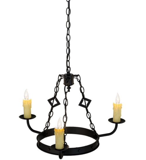 24"W Elvita 3 Lt Chandelier