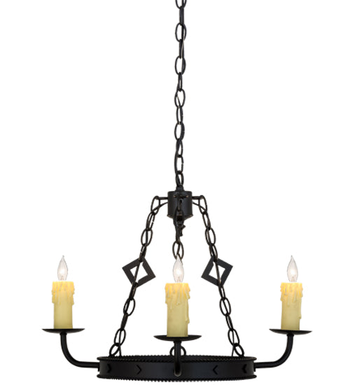 24"W Elvita 3 Lt Chandelier