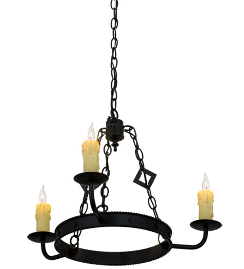 24"W Elvita 3 Lt Chandelier