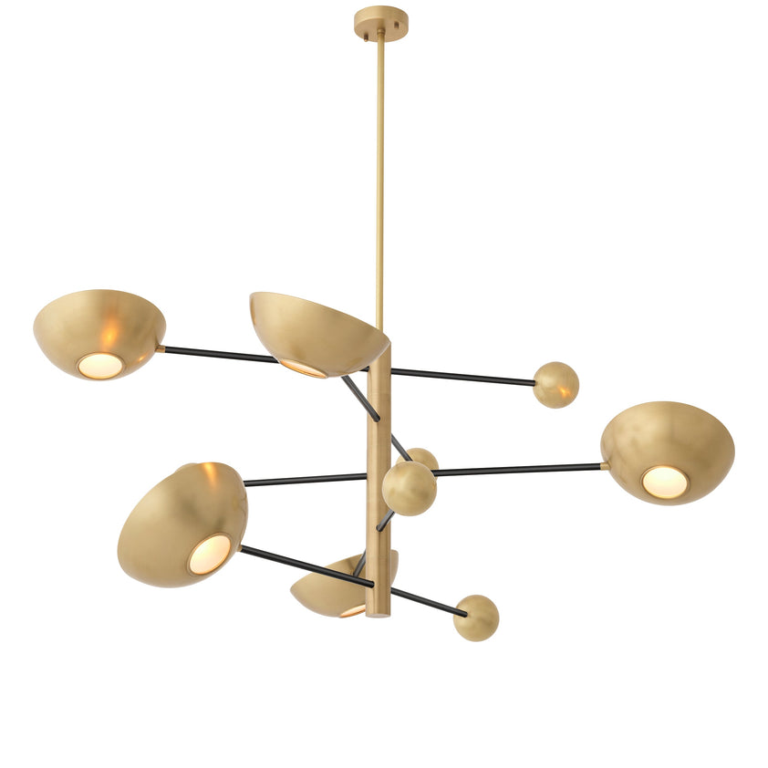 Chandelier Salinas Antique Brass Finish UL